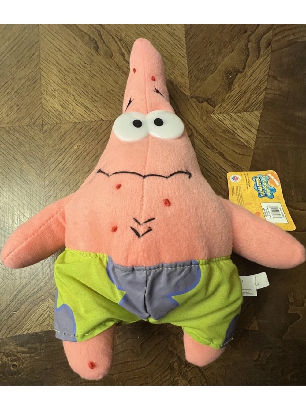 2006 Spongebob Squarepants Patrick Starfish 10" Plush Nickelodeon Toy w/Tags